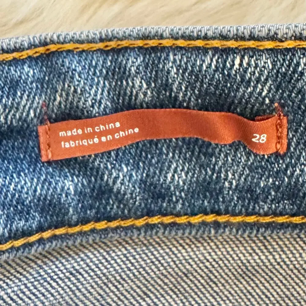 Pilcro and The Letterpress The Cigarette Distressed Denim Jeans 28 NWT